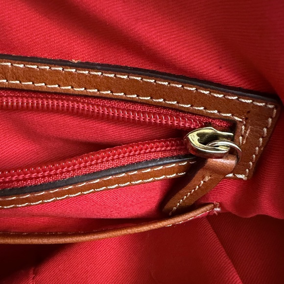 Dooney & Bourke Blue and Brown Leather Satchel - Picture 13 of 13